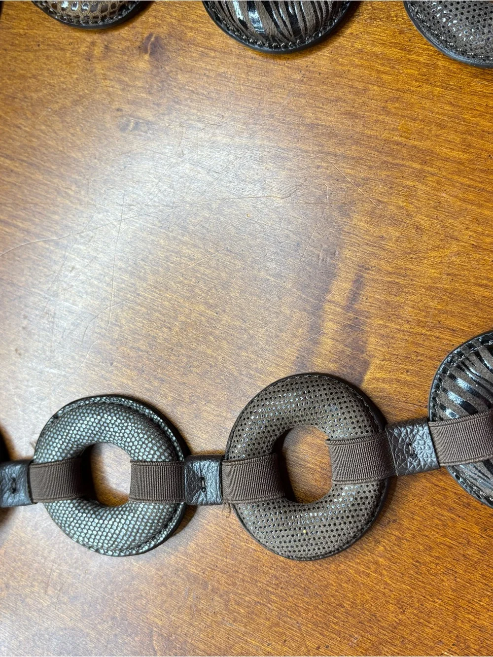 Brown Circle Link Boho Belt